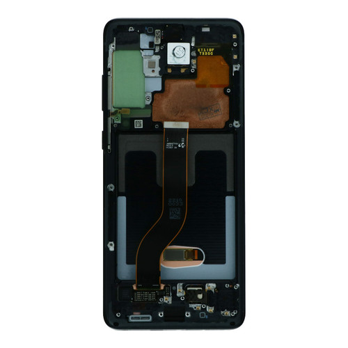 Screen Assembly With Frame (Black) Compatible For Samsung Galaxy S20 Plus (Service Pack)