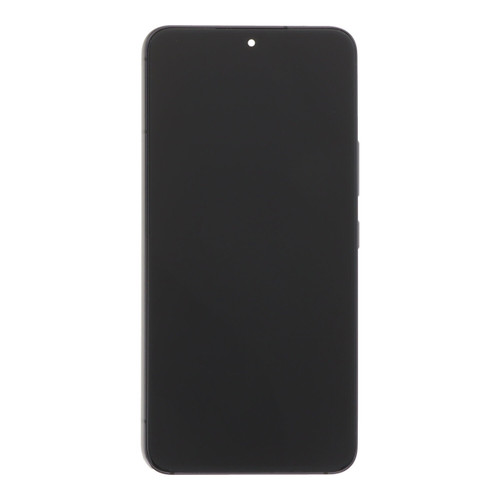 Screen Assembly With Frame (Phantom Black) Compatible For Samsung Galaxy S22 5G (Service Pack)