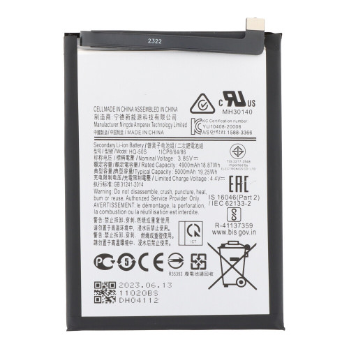 Battery Replacement 5000mAh (HQ-50S) Compatible For Samsung Galaxy A03s A037|A02s|A03 A035|A14 4G A145