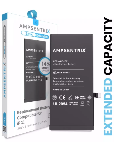 Battery For iPhone 11  (AmpSentrix Basic Extended)