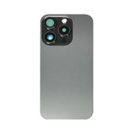 Back Glass With MagSafe Magnets and Camera Lens for iPhone 15 Pro (Black)