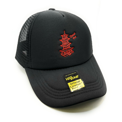 Thank You Take Out Box Mesh Trucker Snapback (Black)