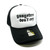 Gangsters Dont Cry Mesh Trucker Snapback (White/Black)