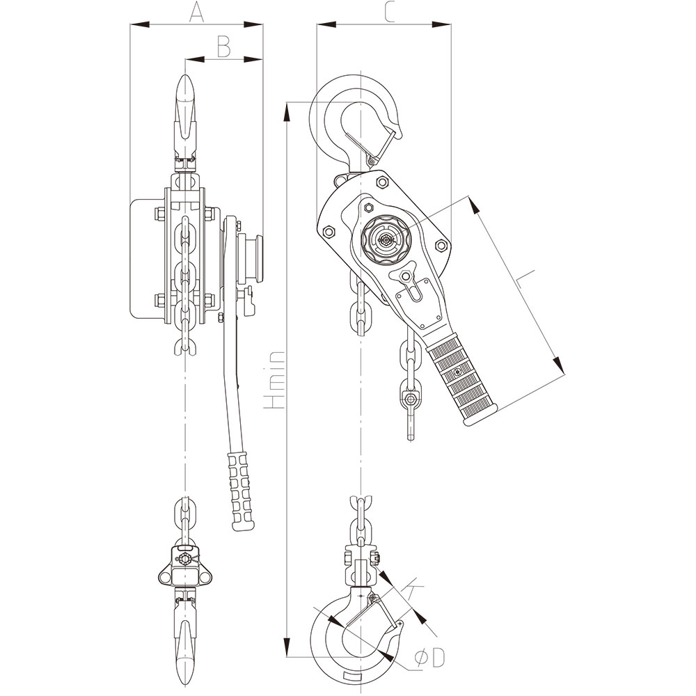 Lever Hoist Blueprint
