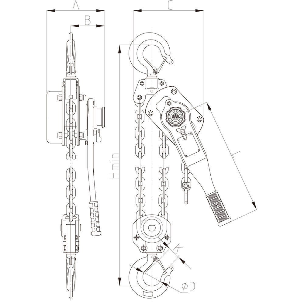 Lever Hoist Blueprint