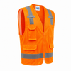 Palmer Safety SV2327 6-Pocket Class 2 Surveyor Vest - Hi Viz Orange