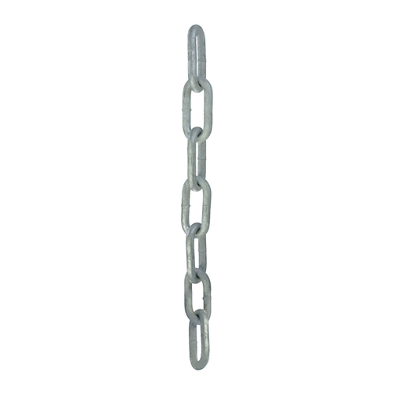 1/2 Grade 80 Long Link Galvanized Lashing Chain - 40000 lbs Breaking  Strength