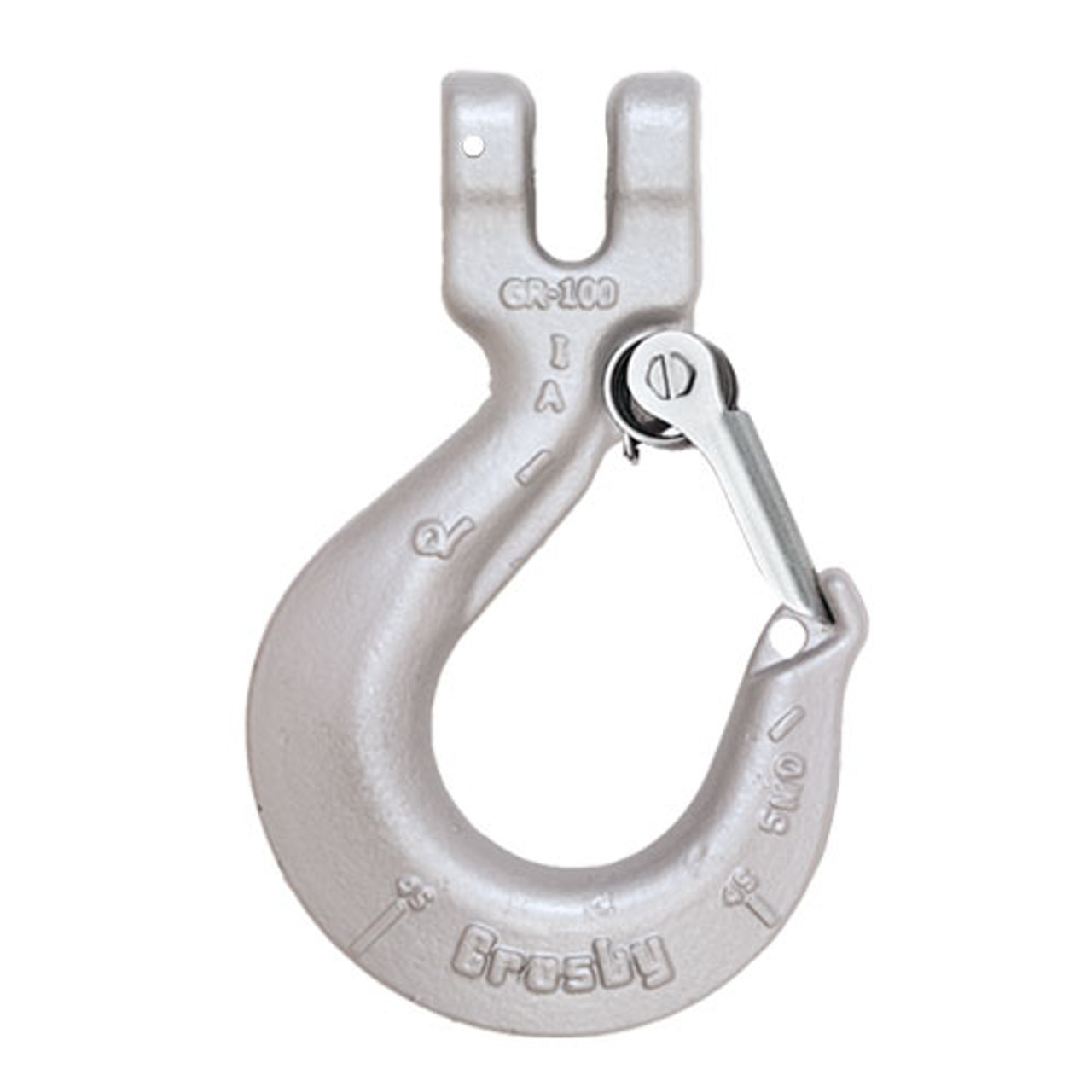 Crosby 3/8 L-1339 Grade 100 Clevis Sling Hook w/ Latch - 8800 lbs