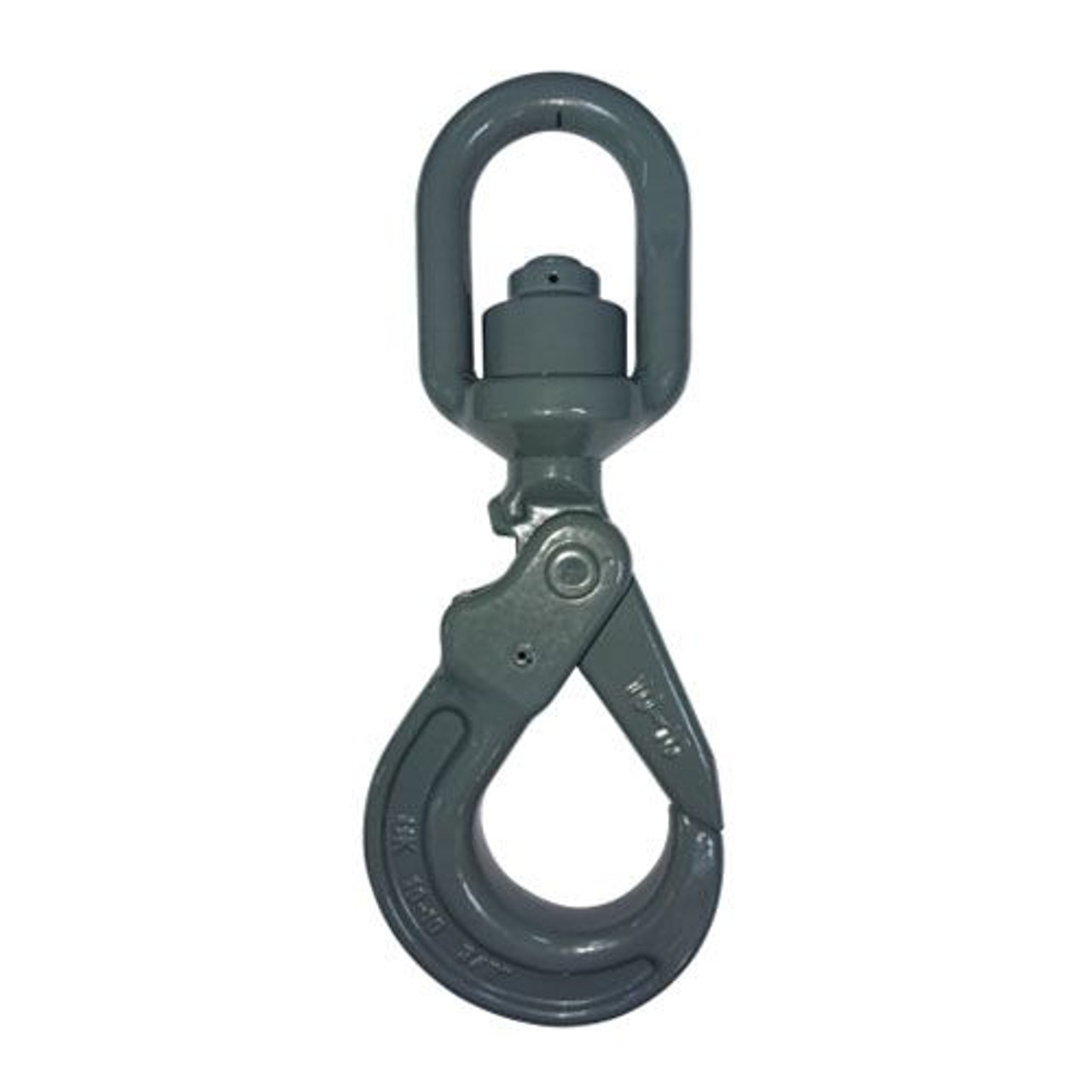 PINGEUI 38 inch Swivel Self-Locking Hook, Grade 80 Forged Alloy Steel Self Locking Eye Hook, 3.15 Tons6,945 lbs Working