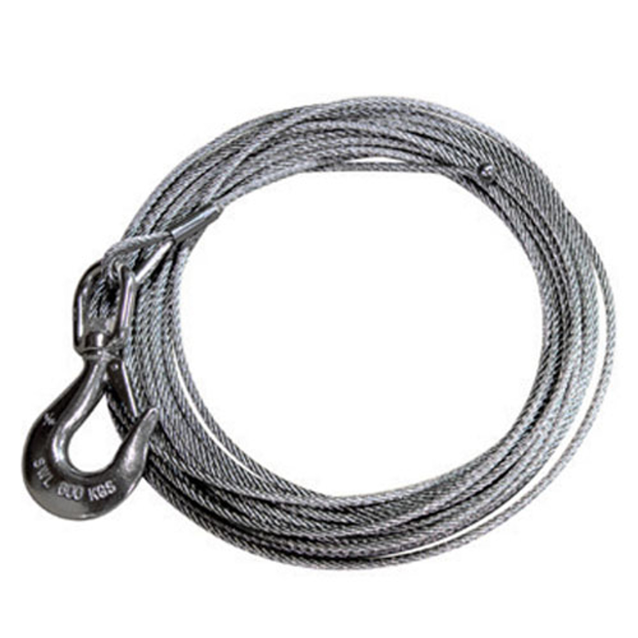 Thern 1/4 x 28 ft Winch Cable - Stainless - 6400 lbs Breaking Strength -  #WS25-28NS