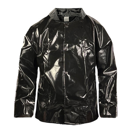 Black TPU Coated 30" Rain Jacket