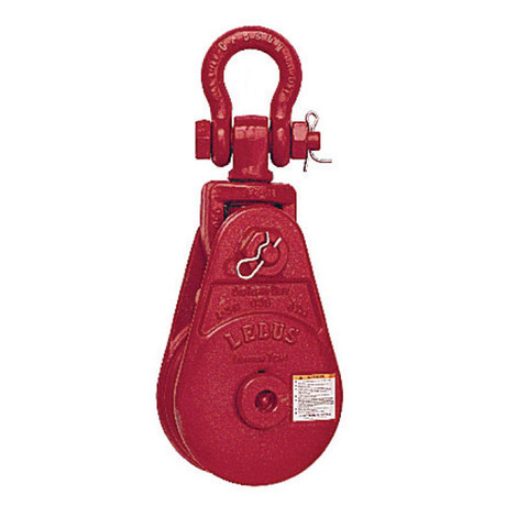 Crosby L-5-S 5" RB Snatch Block w/ Shackle - 6 Ton WLL - #599533