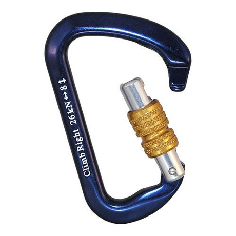 Climb Right Aluminum Carabiner - Screw-Locking