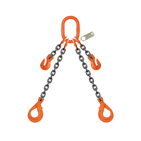 Pewag 7/32" x 20 ft Type ADOBK Adjustable 2-Leg Grade 100 Chain Sling - 4700 lbs WLL