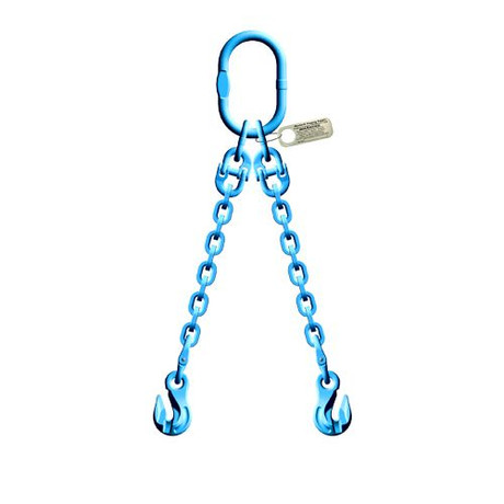 Pewag 3/8" x 10 ft Type DOG 2-Leg Grade 120 Chain Sling - 18400 lbs WLL