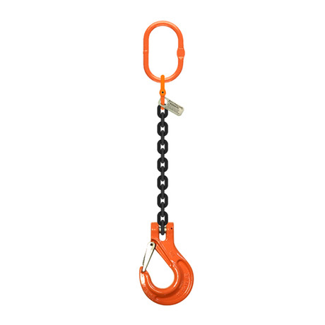 3/4" x 5 ft Type SOS Single Leg Grade 100 Chain Sling - 35300 lbs WLL