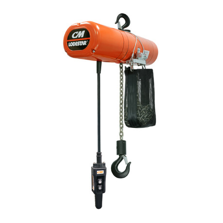 CM 1 Ton x 20 ft Lodestar Electric Chain Hoist - #3164NH