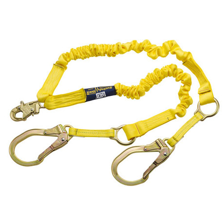 DBI Sala 6ft ShockWave2 Twin-Leg Rescue Lanyard w/ Steel Rebar Hooks