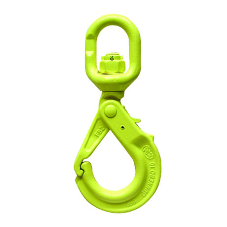 Gunnebo 9/32" (1/4") - 5/16" LBK-7/8-10 Grade 100 Self-Closing Swivel Hook - 5700 lbs WLL - #Z100978