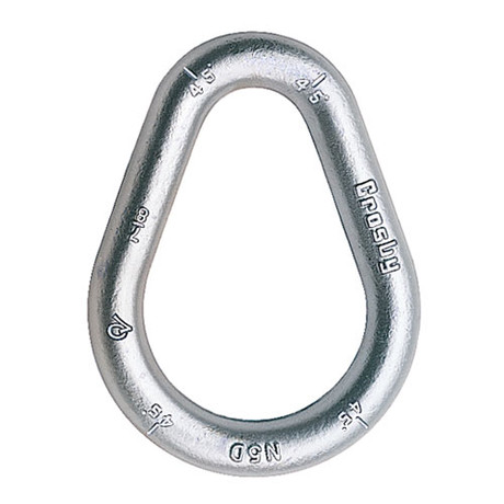 Crosby 3/8" G-341 Galvanized Pear Link - 1800 lbs WLL - #1013897