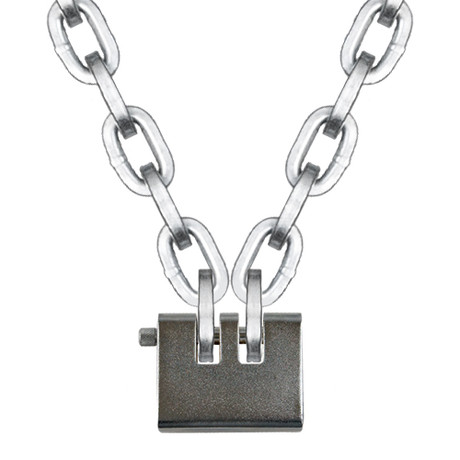 Pewag 1/2" (12mm) Security Chain Kit - 14 ft Chain & Laclede Padlock