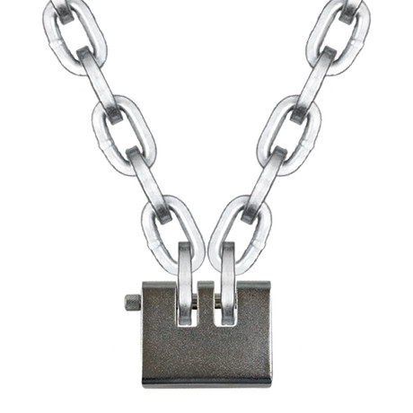 Pewag 1/2" (12mm) Security Chain Kit - 19 ft Chain & Laclede Padlock