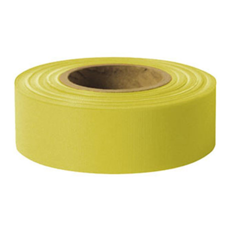 Presco 1-3/16" x 300 ft Yellow Taffeta Roll Flagging