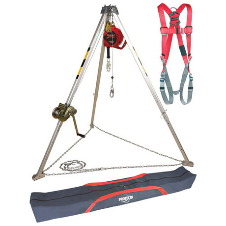 Protecta 8ft Confined Space Tripod Kit w/ 3-Way SRL & Winch