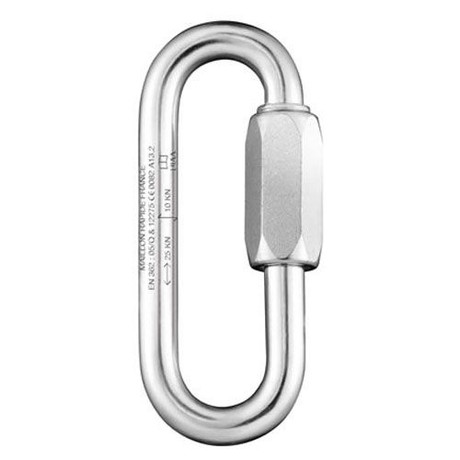 Maillon Rapide 8 mm PPE Rated Zinc-Plated Long Quick Link - 32 kN MBS