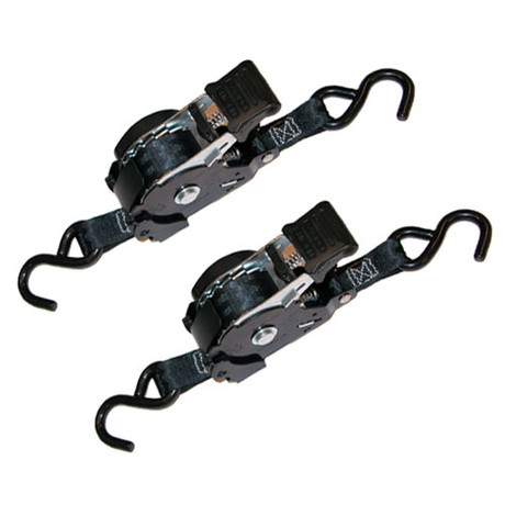 2 retractable ratchet straps
