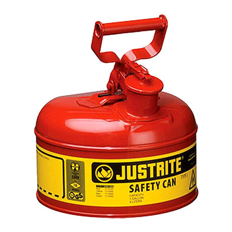 Justrite 1 Gallon Type 1 Red Safety Gas Can