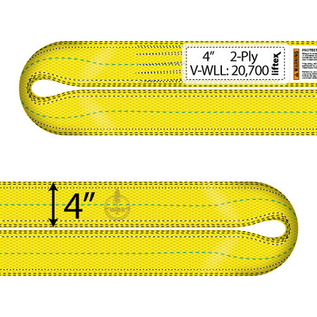 Liftex 2 Ply 4" x 4 ft Endless Pro-Edge Web Sling - 20700 lbs WLL