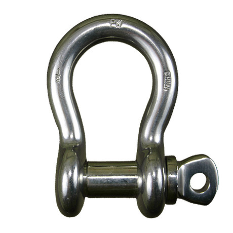 7/8" Stainless Steel Screw Pin Anchor Shackle - 6 Ton WLL