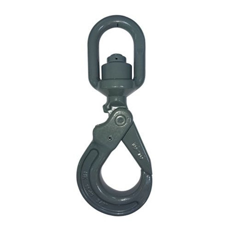 AMH 5/8" Grade 100 Self-Closing Swivel Hook - 22,600 lbs WLL - #10SSLH16HTBB