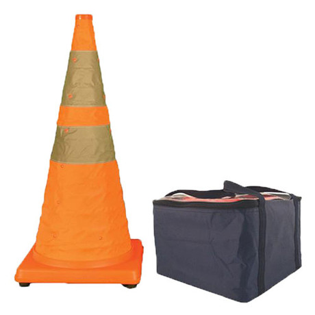 Cortina 28" Collapsible Traffic Cones w/ LED Lights 5-Pack