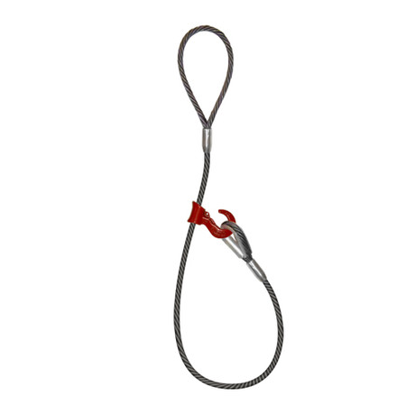 1/2" x 20 ft Single Leg Sliding Choker Wire Rope Sling - 3300 lbs WLL