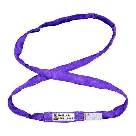 Tuffy Purple 6 ft Endless Flexi-Grip Round Sling - 2600 lbs WLL