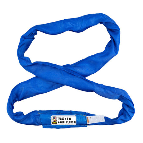 Tuffy Blue 8 ft Endless Flexi-Grip Round Sling - 21200 lbs WLL