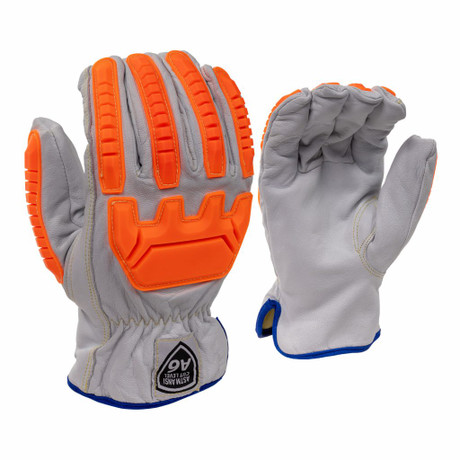 Palmer Safety PS360 Cut & Impact-Resistant Glove | Hi-Vis Orange & Beige