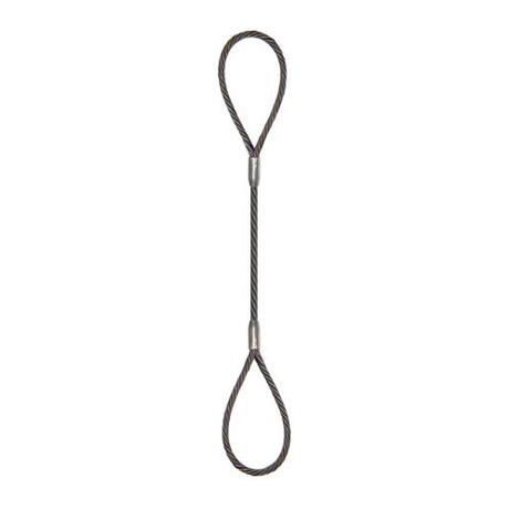 1-1/4" x 15 ft Single Leg Eye & Eye Wire Rope Sling - 30000 lbs WLL