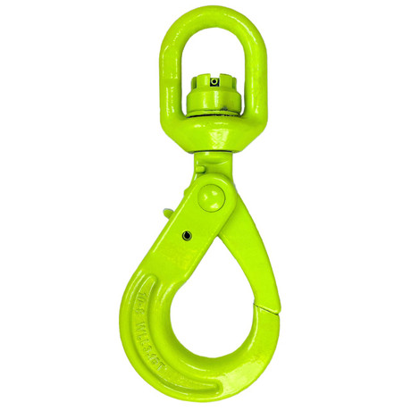 9/32" (1/4") - 5/16" Grade 80 Self-Closing Swivel Hook - 4400 lbs WLL