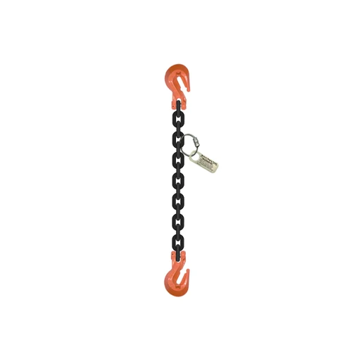 Grade 100 Single-Leg Chain Sling with Dual Grab Hooks