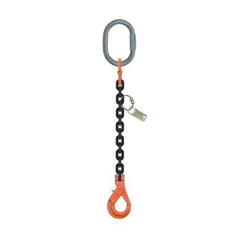 Grade 100 Single-Leg Chain Sling with Master & Self-Locking Hook