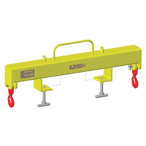 M&W Forklift Beam - Outside Hooks - 5000 lbs WLL - #12343