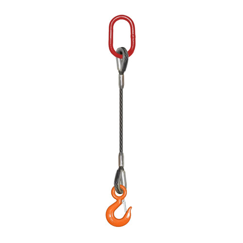 5/16" x 10 ft BLP-104 Oval Master & Hook Wire Rope Sling - 2000 lbs WLL