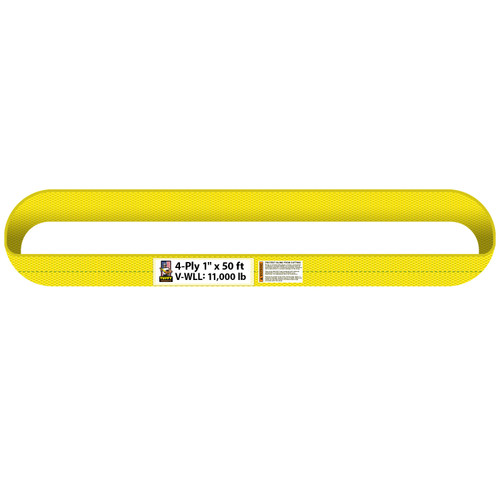 1" width x 50' reach x 4 PLY Flat Endless Synthetic Web Sling by Tuffy
