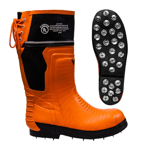 Viking Orange Rubber Calk Chainsaw Boots