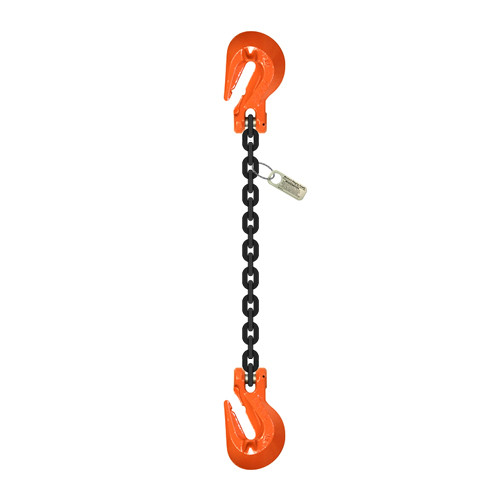 Grade 100 Chain Sling 3/8 x 5' Double Leg with Grab Hook and Adjusters 