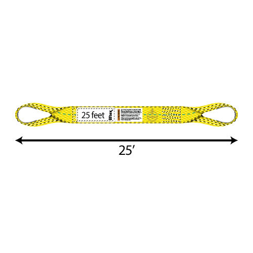 Liftex 2 Ply 2" x 25 ft Eye & Eye Type 4 Pro-Edge Web Sling - 6400 lbs WLL