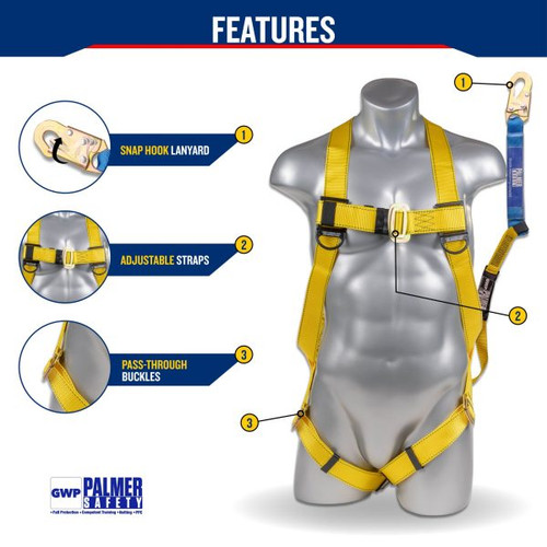 Palmer Safety Full Body Safety Harness Kit